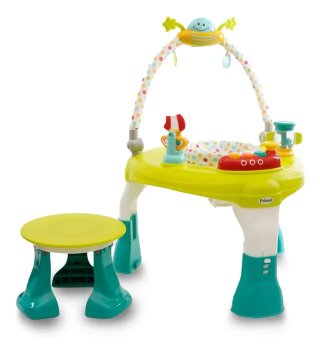 prinsel-activity-center-3-en-1-centro-de-actividades-jumper-y-escritorio-con-ban image 1