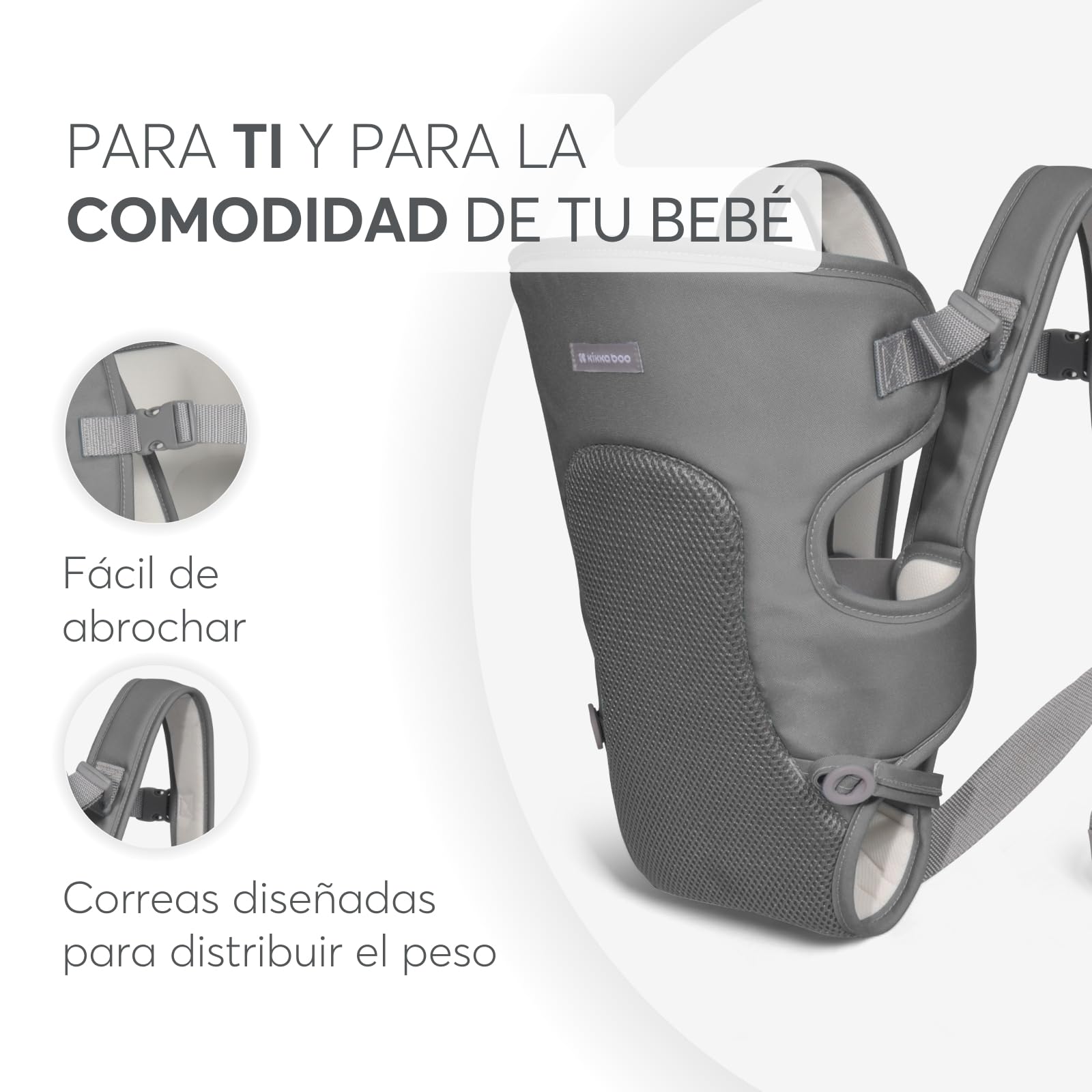 kikkaboo-myra-mochila-portabeb-s-ergon-mica-3-posiciones-hasta-9-kg-transpirable image 2