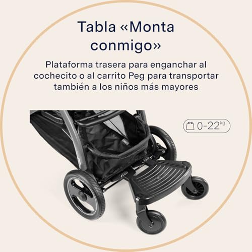 peg-perego-ride-with-me-board-patinete-plataforma-trasera-para-book-negro-22-kg image 6