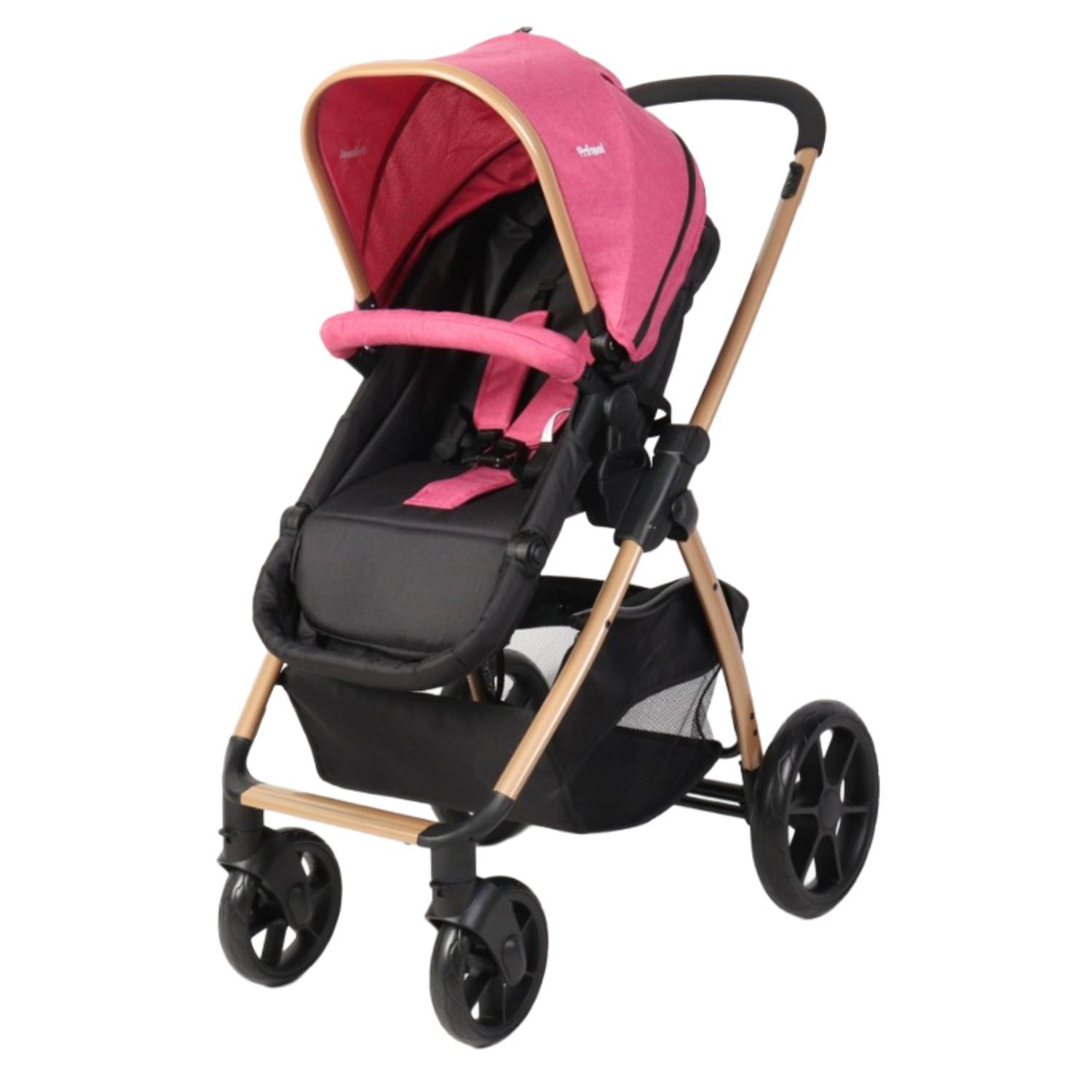sistema-de-viaje-prinsel-prima-lx-rosa-con-portabeb-y-acabado-dorado image 4