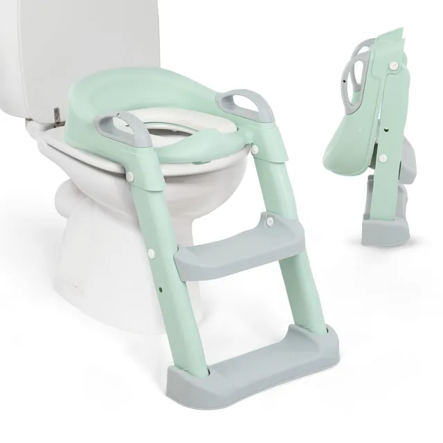 kikkaboo-lea-adaptador-wc-ni-os-con-escalera-plegable-menta-18-meses image 1