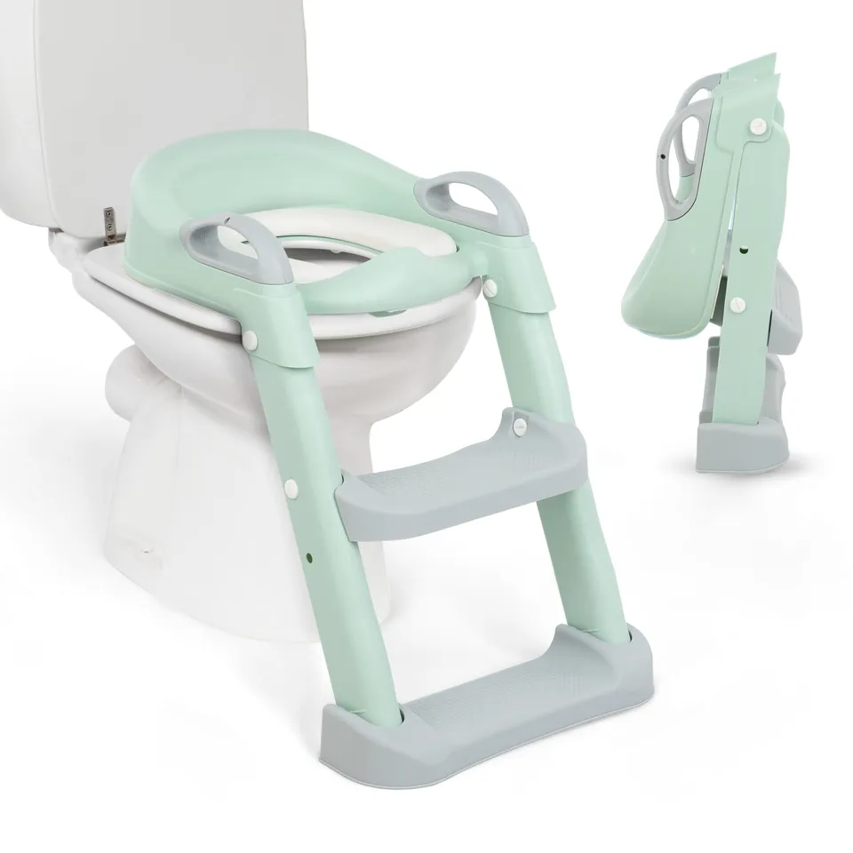 kikkaboo-lea-adaptador-wc-ni-os-con-escalera-plegable-menta-18-meses image 1