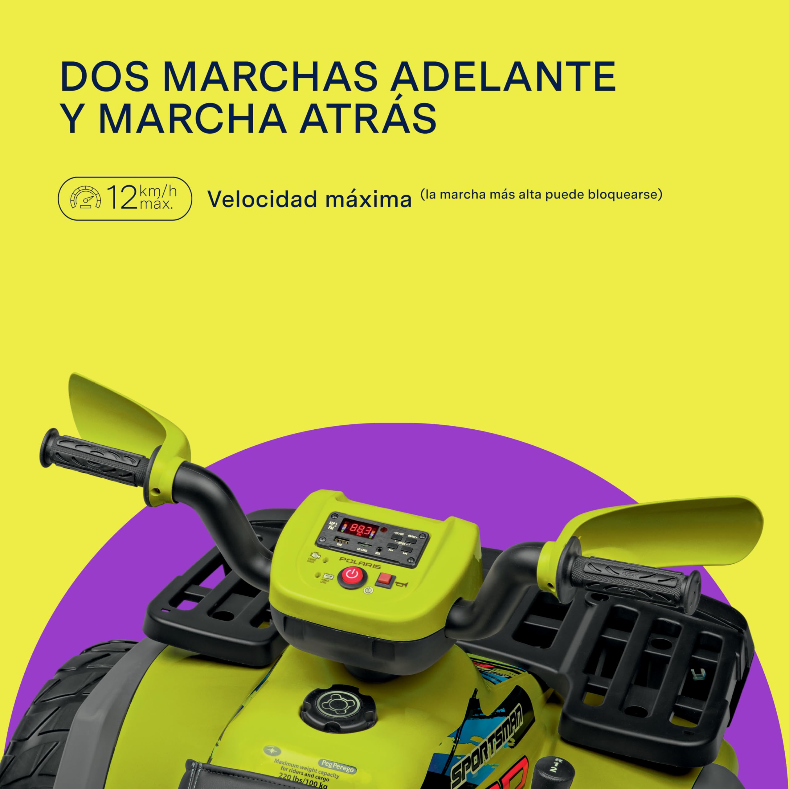 peg-perego-polaris-sportsman-pro-citrus-24v-quad-el-ctrico-2-motores-12-km-h image 5
