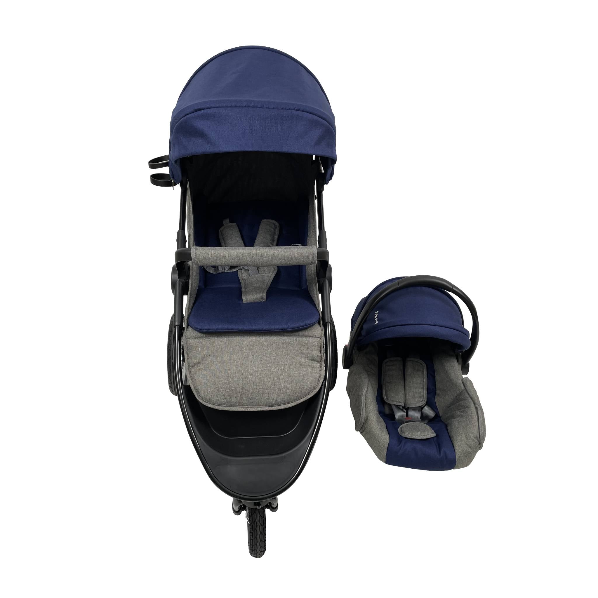 sistema-de-viaje-prinsel-fox-light-azul-carriola-jogger-3-llantas image 2