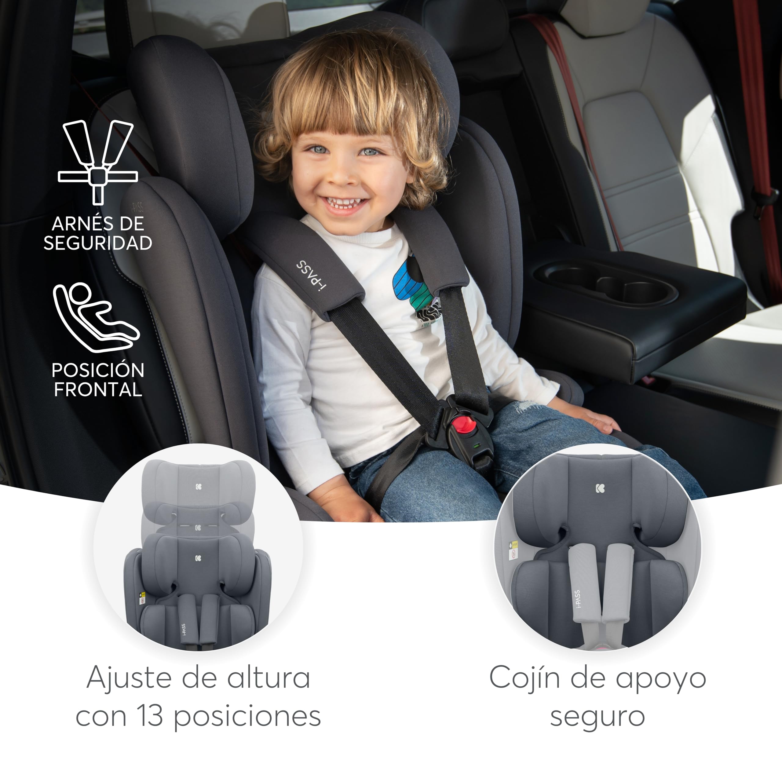 kikkaboo-i-pass-silla-de-coche-grupo-1-2-3-9-36-kg-76-150-cm-gris image 5