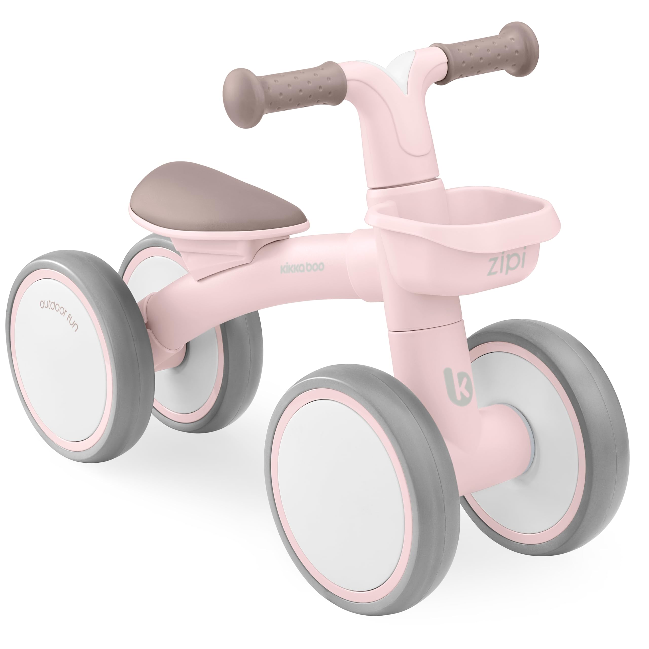 kikkaboo-zipi-bicicleta-sin-pedales-1-3-a-os-rosa-con-cesta image 1