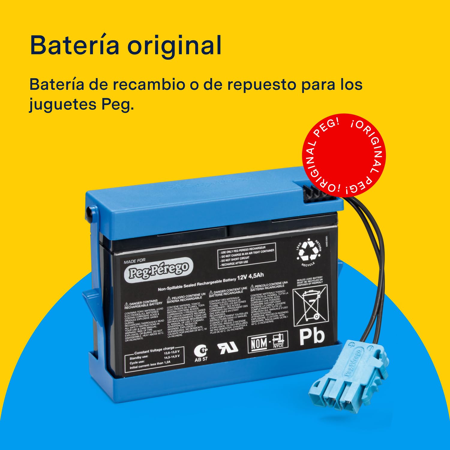 peg-perego-bater-a-12v-4-5ah-repuesto-original-para-veh-culos-el-ctricos image 4