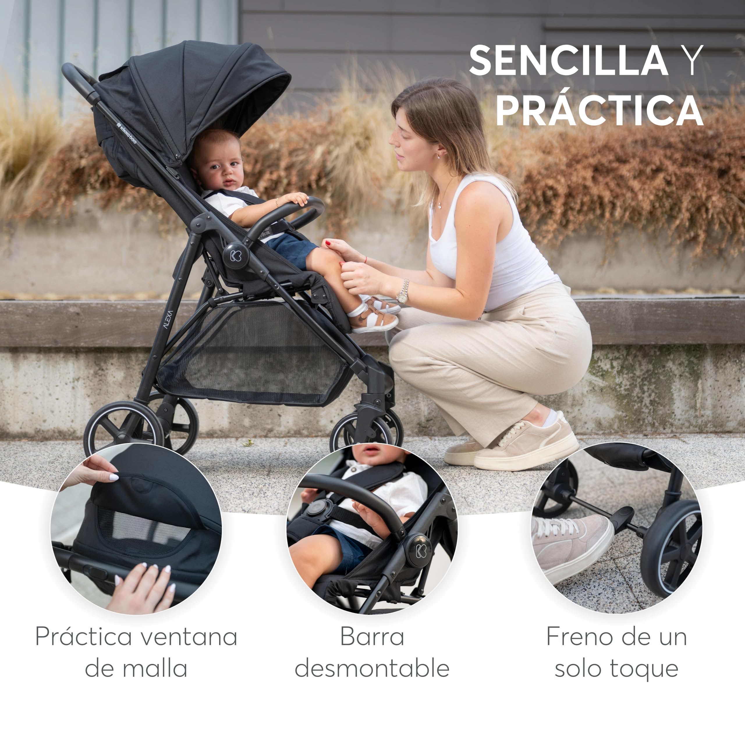 kikkaboo-alexa-silla-paseo-ligera-0-22-kg-negro image 6