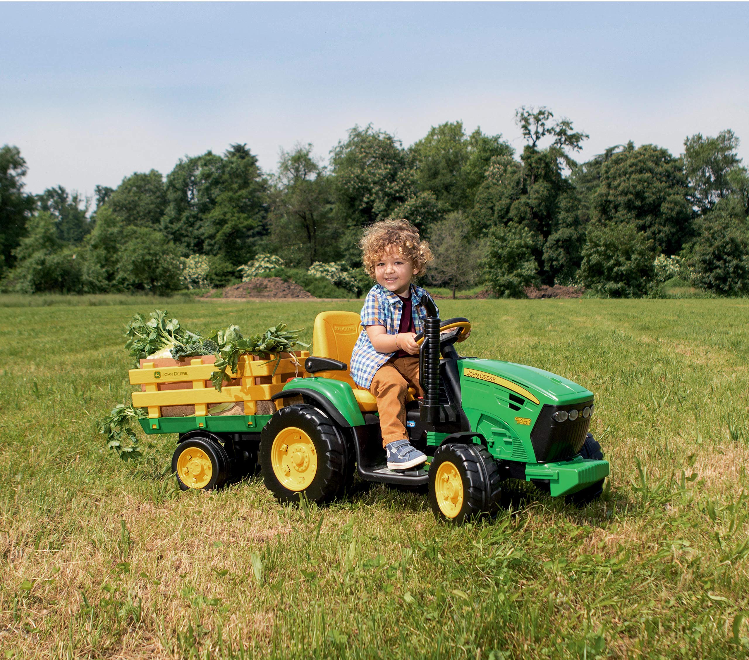peg-perego-or0047-john-deere-tractor-el-ctrico-12v-con-remolque image 2