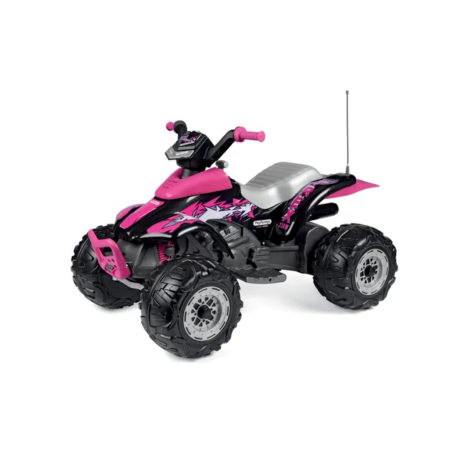 peg-perego-corral-t-rex-330-w-quad-el-ctrico-infantil-12v-rosa-con-luces-led-y-s image 1
