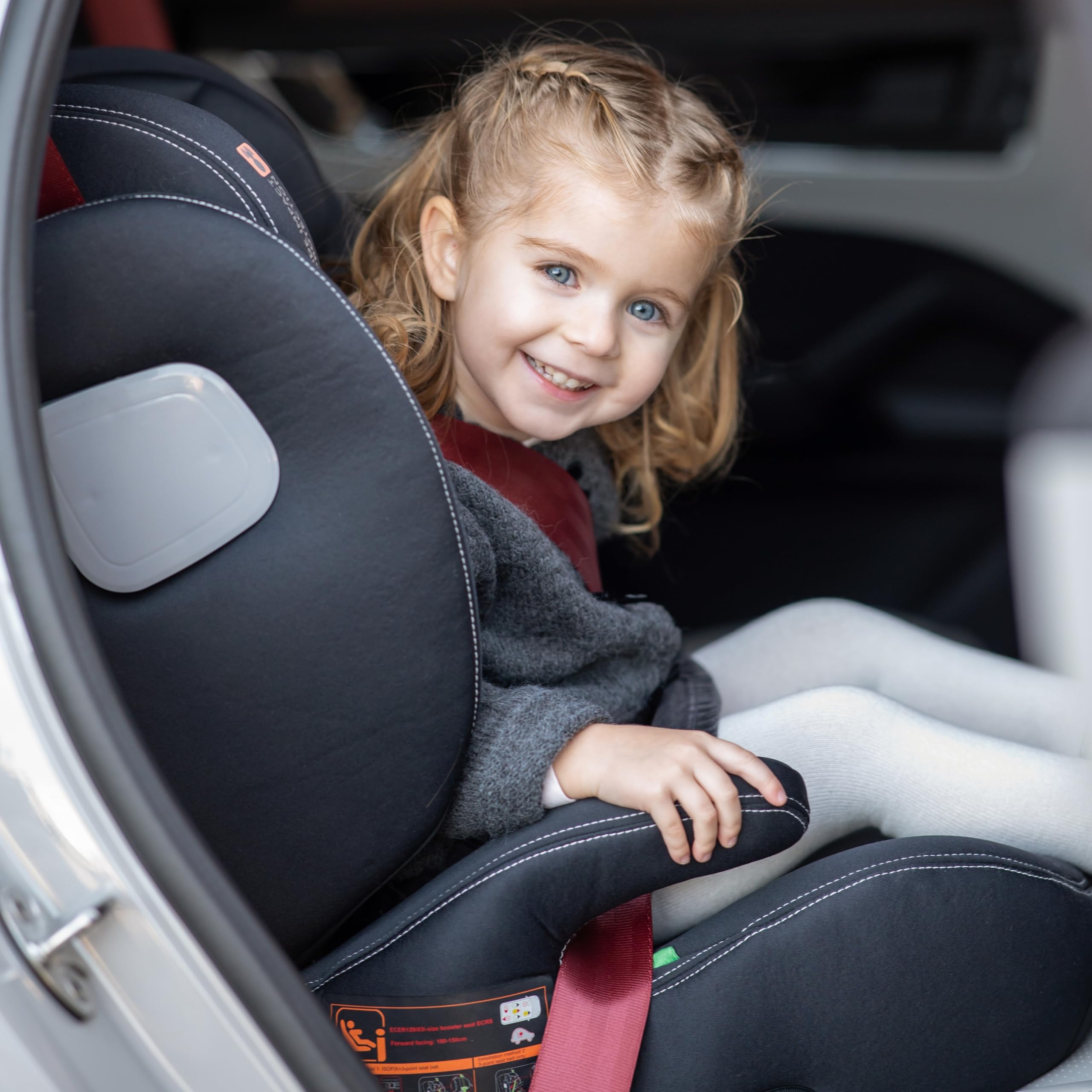 kikkaboo-i-track-silla-coche-grupo-2-3-isofix-gris-100-150-cm image 3