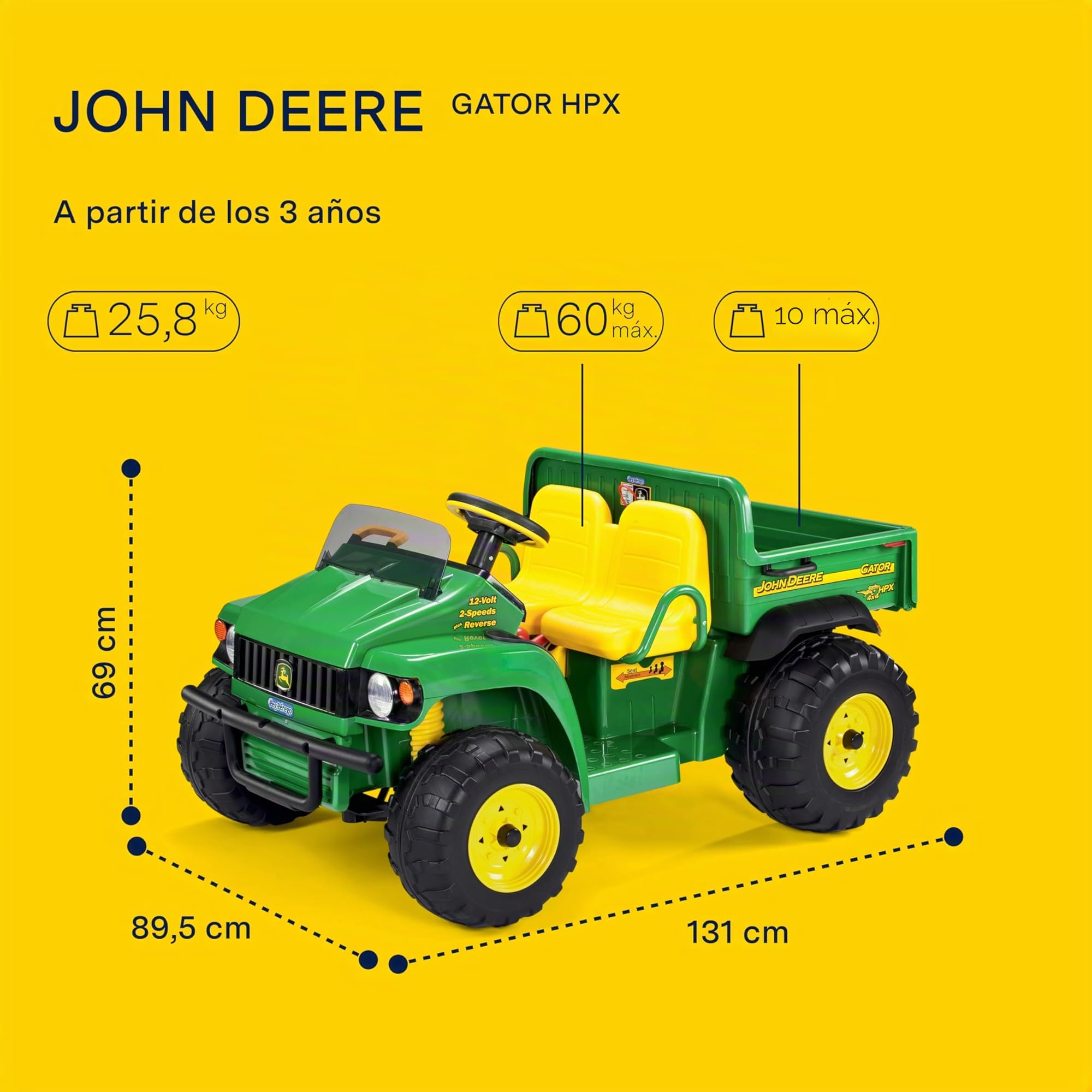peg-perego-john-deere-gator-hpx-tractor-el-ctrico-12v-2-plazas image 3