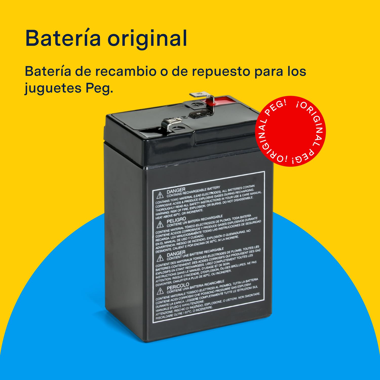 peg-perego-bater-a-6v-4-5ah-con-jack-repuesto-original image 4