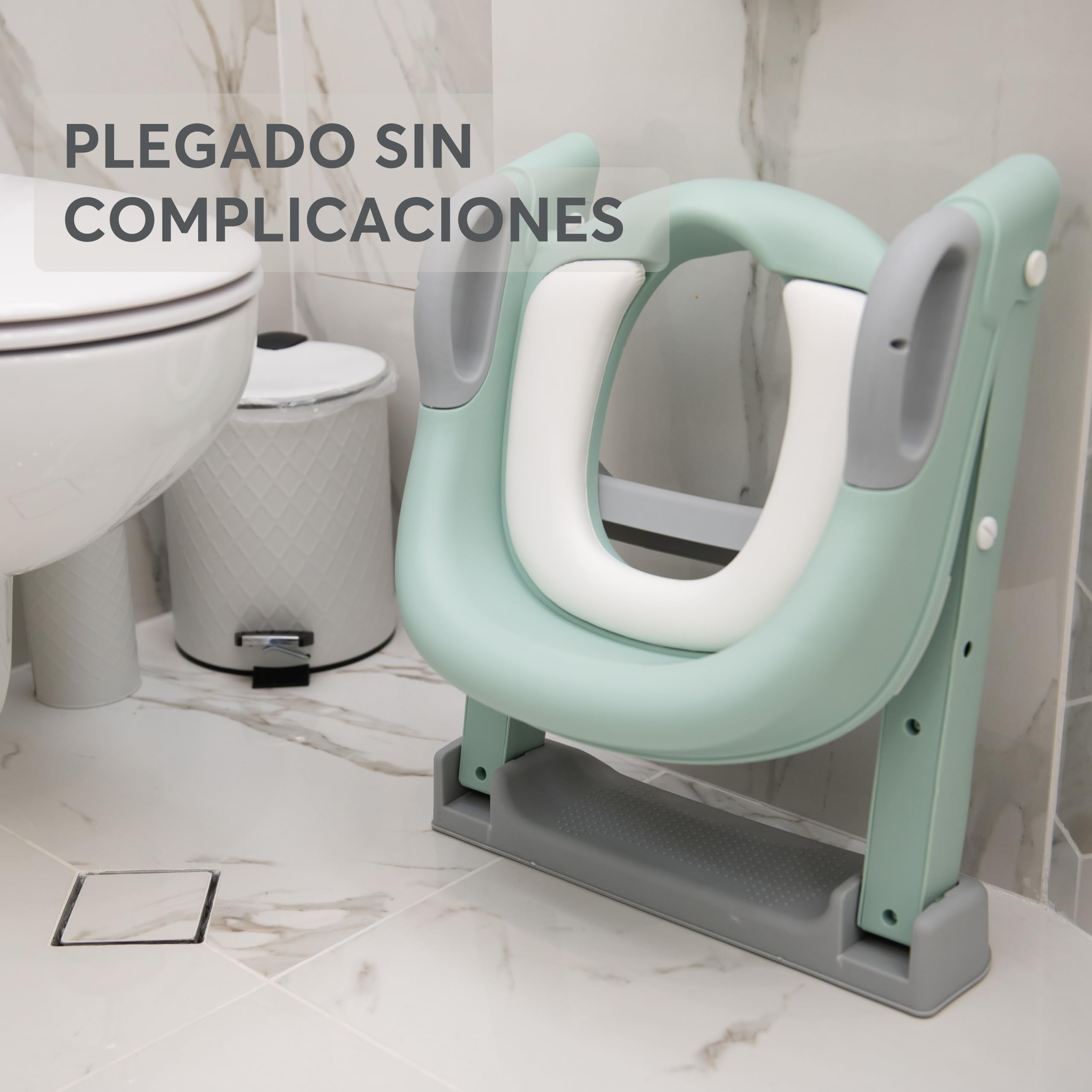 kikkaboo-lea-adaptador-wc-ni-os-con-escalera-plegable-menta-18-meses image 5
