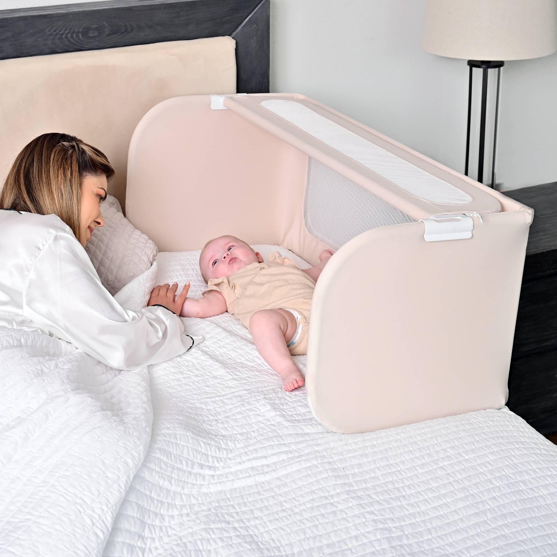 prinsel-colecho-barandal-2-en-1-beige-barrera-de-seguridad image 1