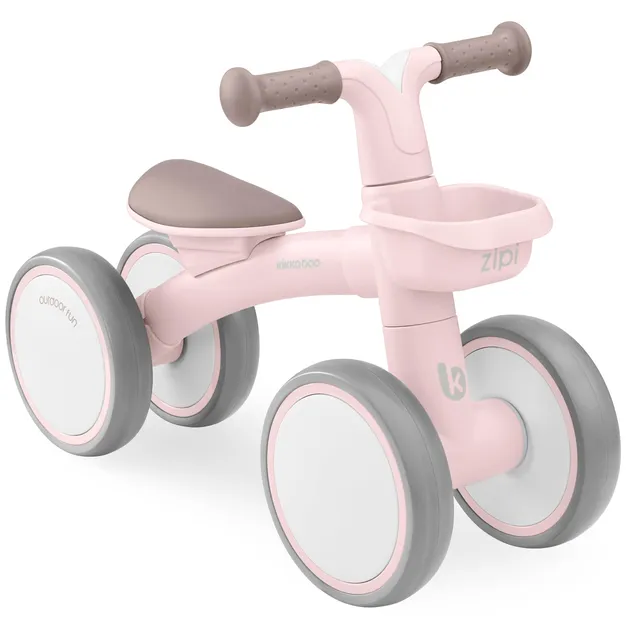 kikkaboo-zipi-bicicleta-sin-pedales-1-3-a-os-rosa-con-cesta image 1