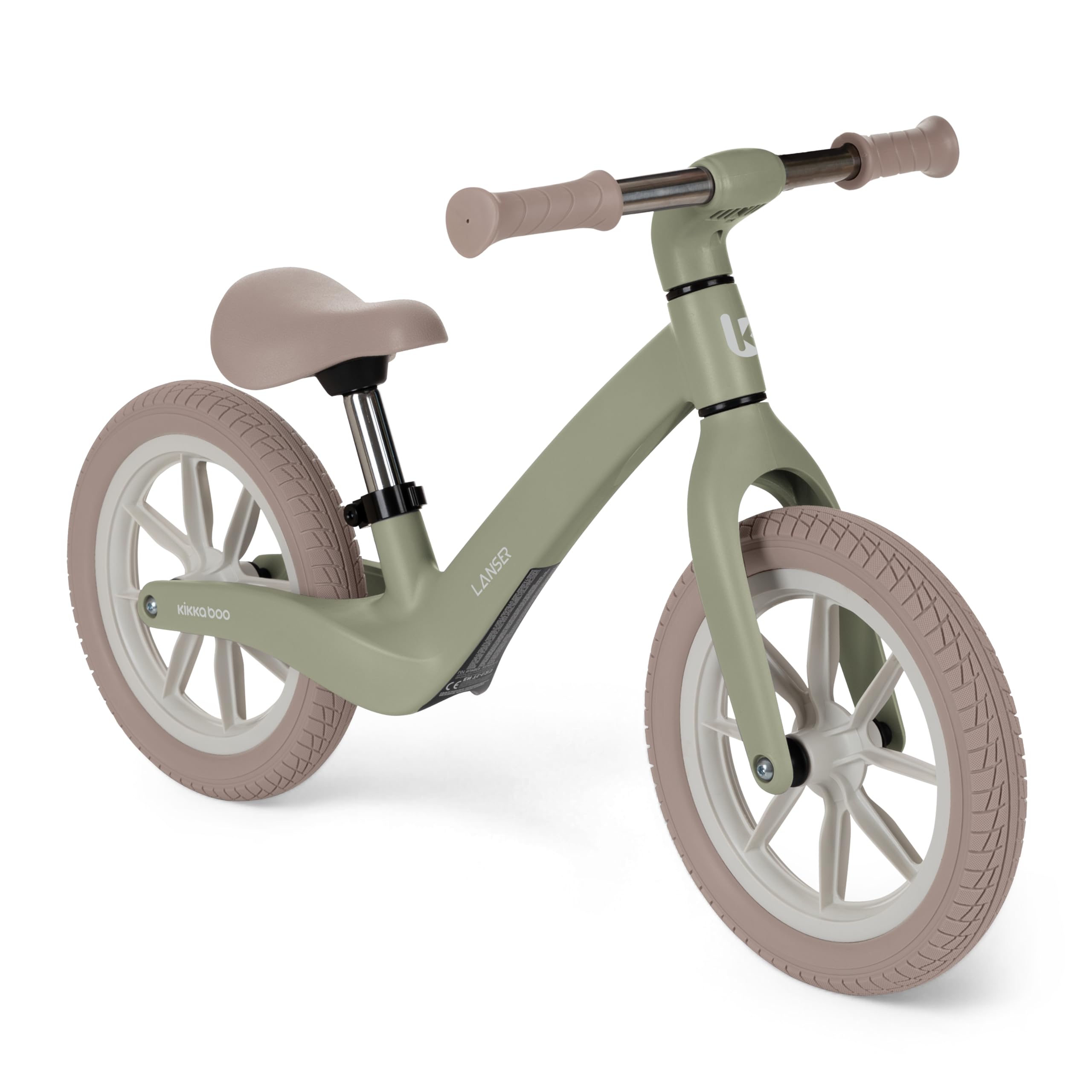 kikkaboo-lanser-bicicleta-sin-pedales-12-verde-militar image 1