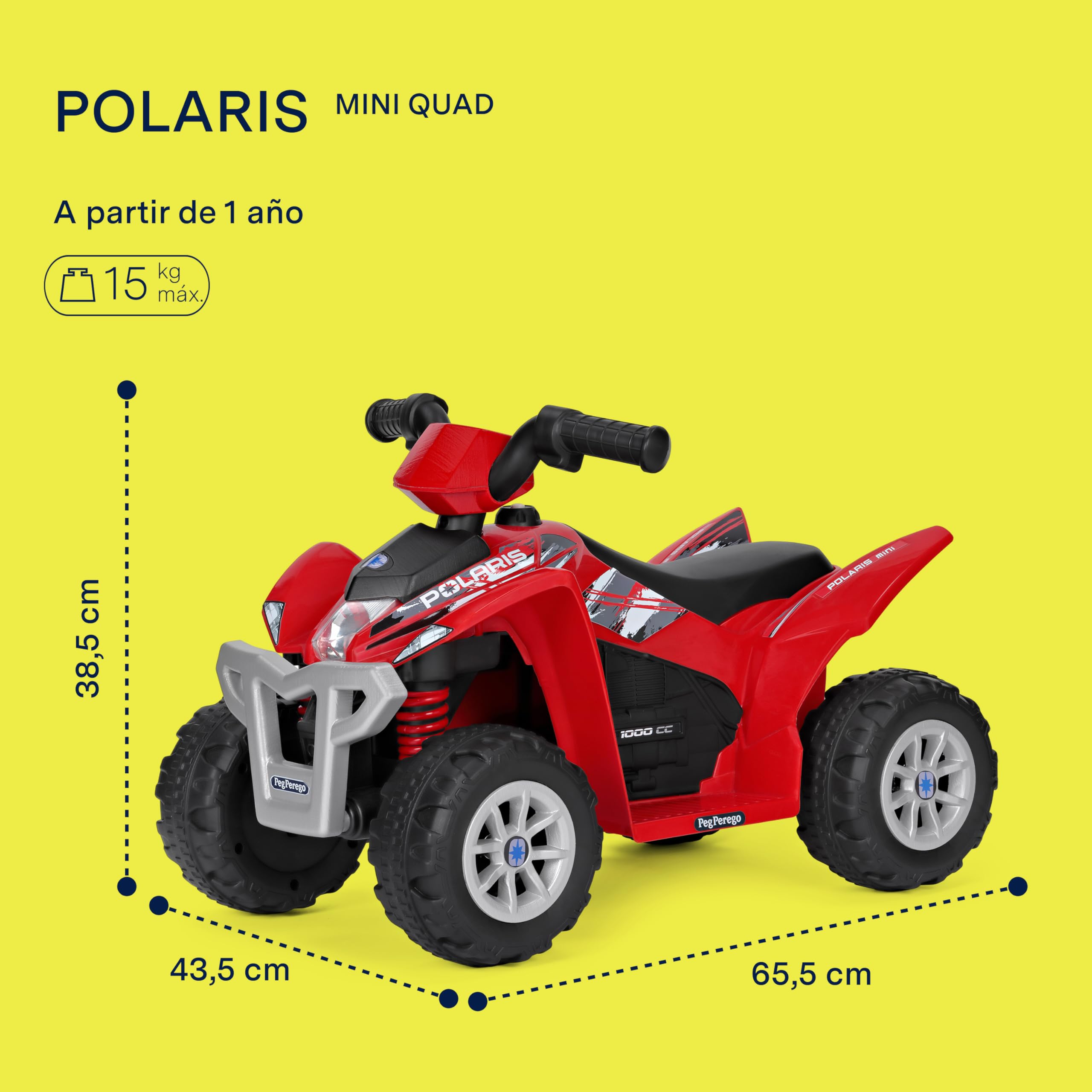 peg-perego-polaris-mini-quad-el-ctrico-infantil-6v-bater-a-litio-90-min-2-7-km-h image 2