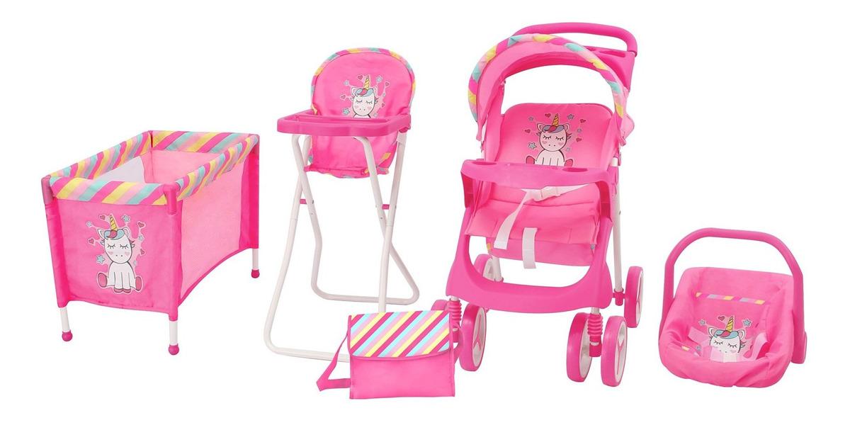 prinsel-combo-maxi-doll-unicornio-con-carriolita-cunita-portabeb-sillita-y-pa-al image 1