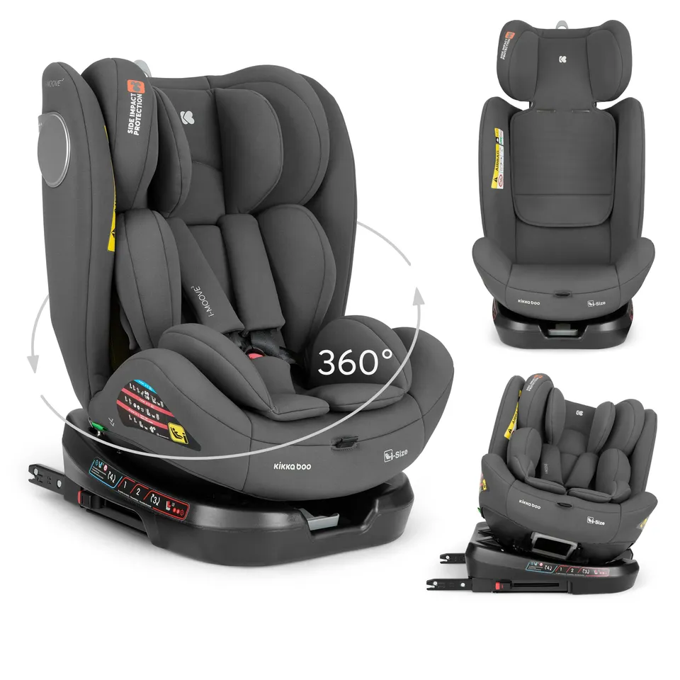 kikkaboo-i-moove-2-silla-coche-i-size-40-150-cm-isofix-360-gris-oscuro image 1