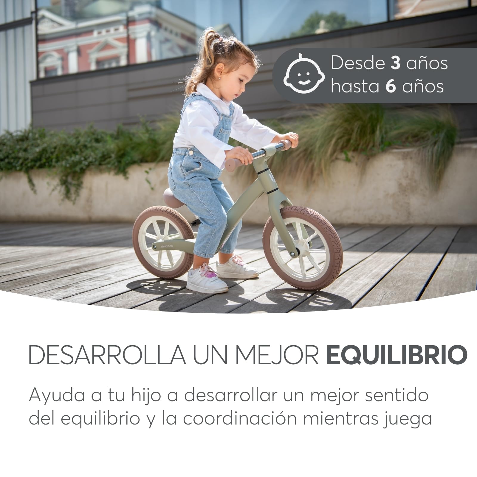 kikkaboo-lanser-bicicleta-sin-pedales-12-verde-militar image 8